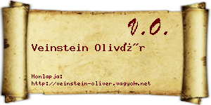 Veinstein Olivér névjegykártya